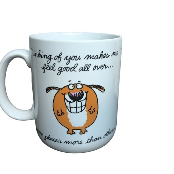 Shoebox Greetings Mug Thinking of You Makes Me Feel Good All Over 1987 - Picture 3 of 8